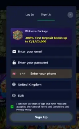 Aztec Paradise Casino Account Registration
